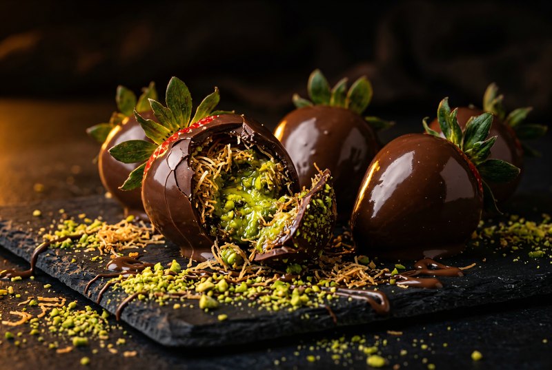 Dubai Chocolate — strawberry covered